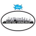 thumbnail image 2 of 5in x 3in Oval Rio de Janeiro Skyline Sticker Luggage Decal Car, 2 of 6