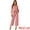 Pink, variant on Women's Wide Leg Sleeveless Collared Tie Waist Jumpsuit M Pink