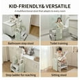 thumbnail image 3 of UNICOO® 2-in-1 Step & Stool | Storable Step Stool for Toddlers | Foldable Adjustable 2-3 Helper Steps for Kids with Anti-Slip & Space-Saving Design | Bathroom Sink, Potty, Toilet (Pastel Green), 3 of 8