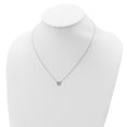 thumbnail image 4 of 925 Sterling Silver Necklace with Pendants Chain CZ Open Heart 18 inch, 4 of 4