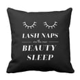 thumbnail image 1 of RYLABLUE Extensions Funny Cute Quote Lash Naps Pillowcase Cover 18x18 inch, 1 of 1