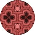 thumbnail image 1 of Ahgly Tapis Rond Lavable en Machine Intérieur Rouge Pamplemousse Transitionnel, 3 Pieds Rond, 1 of 7