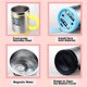 thumbnail image 2 of leyfeng Taza magnética automática de 400 ML, taza para mezclar de acero inoxidable aislada, taza para mezclar, mezclar café, jugo de leche, 2 of 8