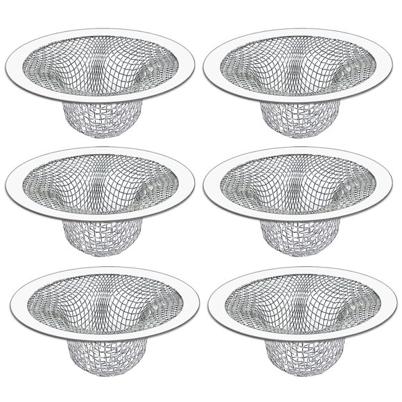 Colador para desagüe Seatery de acero inoxidable de 7 cm, paquete de 6