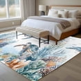 thumbnail image 5 of Sea Turtle Coastal Large Area Rugs for Bedroom Living Room, Soft Non Slip Carpet Bedside Rug, Summer Beach Coral Ocean Blue Nautical Rectangular Floor Cover Kitchen Accent Rug 8'x10' for Office, 5 of 9