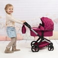 thumbnail image 6 of Bayer Design: Doll Pram Xeo - Bordeaux-White-Fairy - 2-In-1 Pushchair & Stroller, Adjustable Handle, Handbag, Accessory For Dolls Up To 18", Kid 3+, 6 of 8