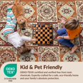 thumbnail image 4 of Design&I 3'x5' Ultra Soft Throw Mat, Hippie Throw Distressed Fragment Organized Panel Layout Orange None Fluffy Washable Easy Care Indoor rug for Bedside Hallway, 4 of 7