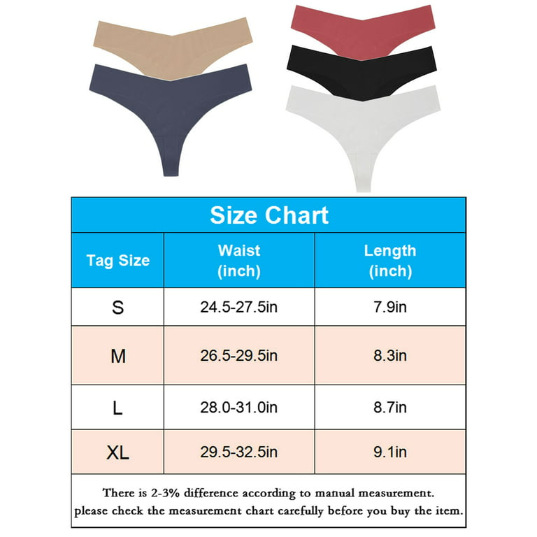 Deago Womens Underwear Thongs Low Rise Seamless Thong Stretch