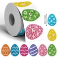 thumbnail image 2 of Cheapark Easter Egg Stickers 500 Per Roll Holographic Decals For Craft Journal Gift Wrapping Easter Holiday Decoration, 2 of 7
