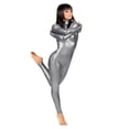 thumbnail image 5 of Traje de baño completo de licra para mujer de Speerise, traje de baño para danza, ballet, gimnasia, mono metálico brillante de manga larga para adultos, 5 of 5