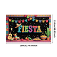thumbnail image 3 of Colorful Design Fiesta Banner Sombrero Fiesta Party Cactus Fiesta for Mexican Celebration Festive Event Indoor Decor Party Backdrop, 3 of 6