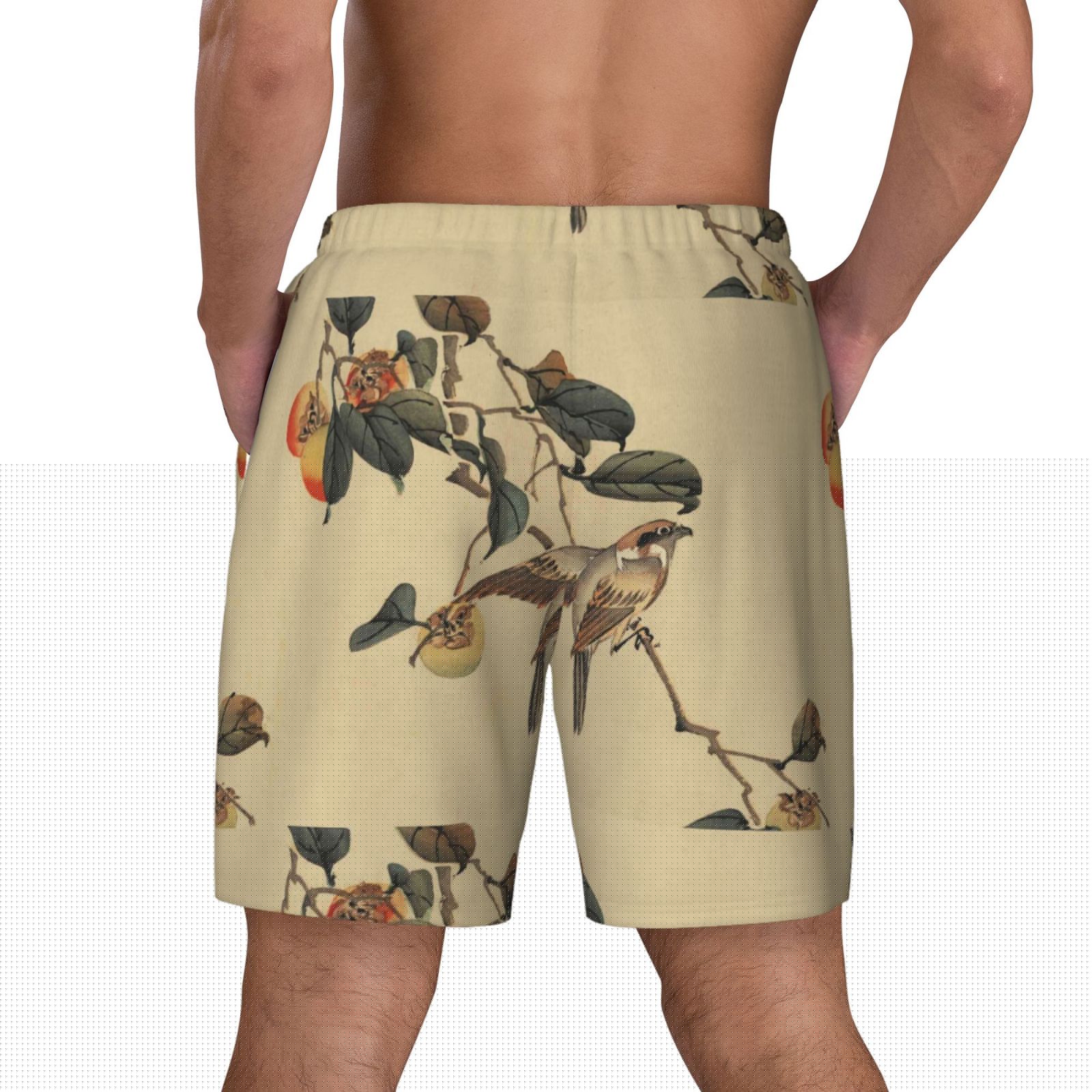 thumbnail image 4 of Uemuo Vintage Bird Pattern Mens Swim Trunks Quick Dry Board Shorts with Mesh Lining, Stretch Beach Shorts Quick Dry No-Chafing Board Shorts-3X-Large, 4 of 9