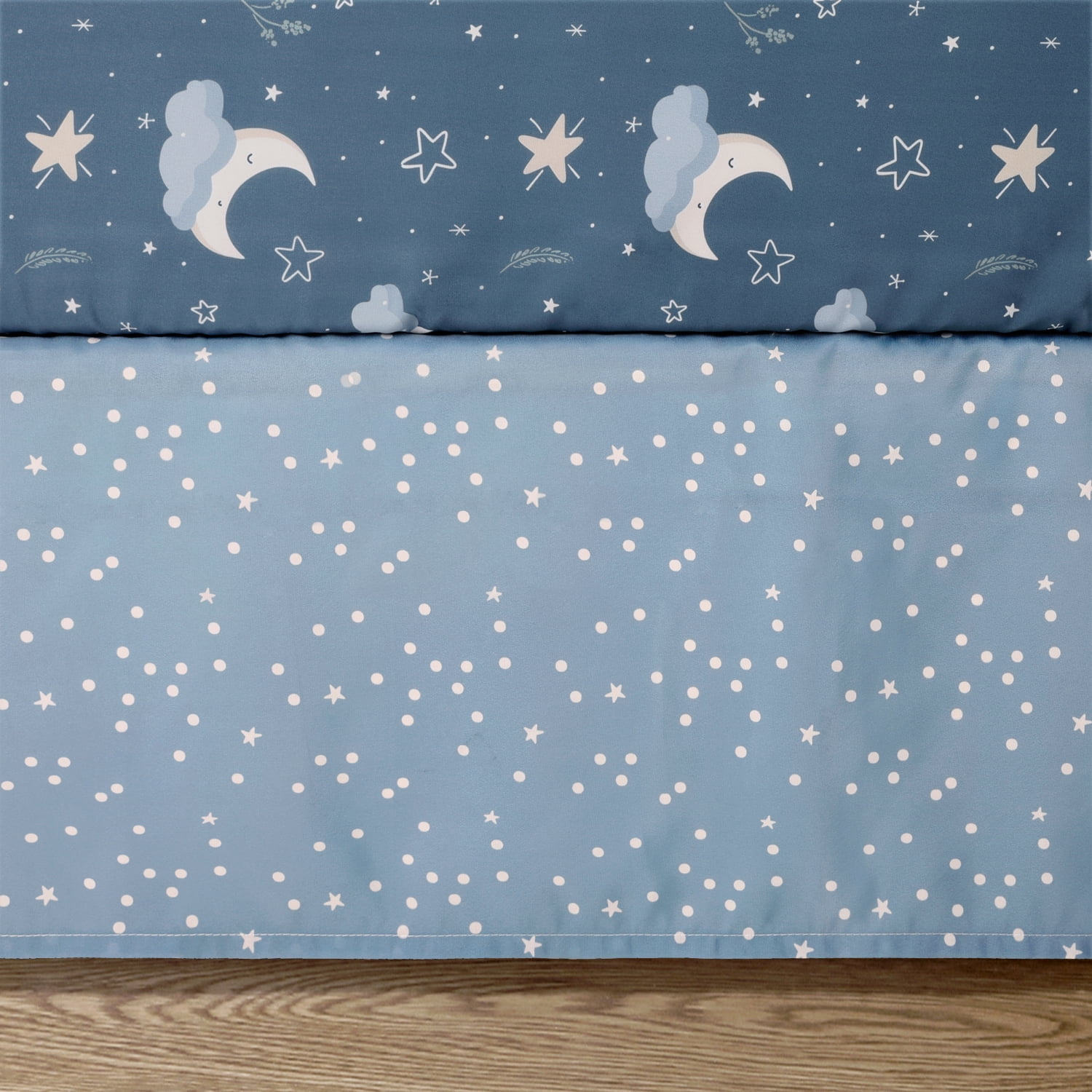 The Peanutshell 3 Piece Celestial Serenity Baby Crib Bedding Set Boy Nursery Decor Boy Crib Comforter Set, Boho Neutral Quilt and Accessories, Gender Neutral