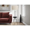 thumbnail image 3 of Lighting - Floor Lamp - 63"H - Black Metal - Ivory Shade - Contemporary, 3 of 6