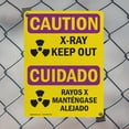 thumbnail image 5 of (2 Pack) X-Ray Keep Out Bilingual OSHA Caution Radiation Sign 18 Inch X 24 Inch Indoor / Outdoor Rust-Free Aluminum Metal Signs for Workplace, Workshop, and Construction Site, Made in, 5 of 8