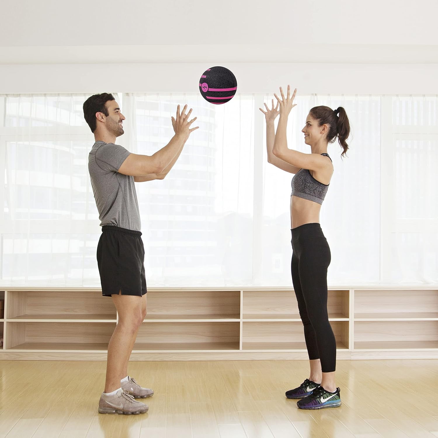 JFIT Medicine Exercise Ball with Dual Texture, 4 LB