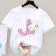 thumbnail image 3 of Camiseta de manga corta de algodón para niños con letras de Hello Kitty, camiseta de verano para niños de Sanrio, ropa suave con forma de corazón para niñas, regalo de cumpleaños kawaii, 3 of 5