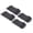 Black 4 Pcs, variant on 4PACK Tire Saver Ramps Anti-Slip Design Black Hard Plastic 17.3x7.8 Inches