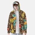 thumbnail image 2 of Kdxio Robot and Monsters Print Women Men Sun Protection UPF 50+ Jackets Zip Up Long Sleeve Hoodie Hiking Lightweight with Pockets, 2 of 7