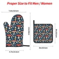 thumbnail image 2 of Cauagu Colorful Mushrooms Print Oven Mitts and Pot Holders 4 pcs Set,Extra Thicken Long Kitchen Oven Glove Potholders BBQ Gloves-Oven Mitts and Pot Holders(11 Inch), 2 of 6