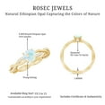 thumbnail image 6 of Rosec Jewels Real Ethiopian Opal Ring with Diamond for Women, Braided Ring (AAA Grade), 10K Yellow Gold, US 6.00, 6 of 10