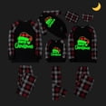 thumbnail image 3 of Conjunto de pijamas navideños a juego para toda la familia, gorro luminoso de Navidad, cuadros rojos, 3 of 3
