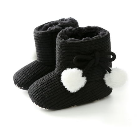 

Baby shoes Newborn Baby Girls Snow Winter Boots Infant Toddler Soft Sole Anti-Slip Winter Warm Crib Booties Shoes CHMORA