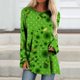 thumbnail image 2 of Camiseta holgada de manga larga con cuello redondo y estampado del Día de San Patricio a la moda para mujer Fridja  czfsfas278, 2 of 5