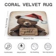 thumbnail image 2 of Christmas Bear With Funny Quote Print Bath Rug, Coral Velvet, 20"x32",Comfortable, Soft, Machine Washable Bath Rug Mat for Shower Bathroom Floor Rugs, 2 of 8