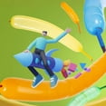 thumbnail image 2 of Rocket Balloons Colorful Screaming Balloons for Holiday Party Supplies, 2 of 9