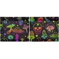 thumbnail image 3 of Coolnut Mushroom Kitchen Curtains 2 Panels, UV Protected Tier Curtains Half Window Curtains Kitchen Tiers for Guest Room Bathroom Sink Laundry Room Basement,24 x 27 Inch, 3 of 6