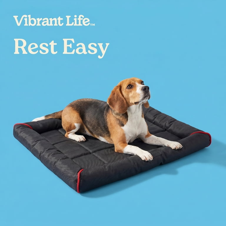 Vibrant Life Small Crate Mat, Black, Durable, Water-Resistant