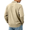 thumbnail image 6 of Trgacdwlo Men's Polo Shirts Lightweight Long Sleeve Shirts for Men Summer Fall Moisture Wicking Golf Polo Shirt Men with Pocket Light Brown XL, 6 of 10