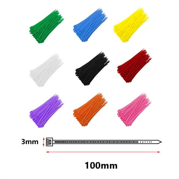 100 Pack 4 Inch Heavy Duty Cable Ties 18 lbs Tensile Strength Plastic Zip Ties for Wires