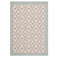thumbnail image 3 of GlowSol 9'x12' Area Rugs Geometric Bordered Large Rug Farmhouse Floral Low Pile Non-Slip Rug Butterfly Pattern Rug for Living Room, Bedroom, Blue Pink, 3 of 8