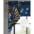 thumbnail image 3 of Blue Yellow Leaves Kitchen Swag Valances for Windows, Spring Summer Pastoral Swag Valances Curtains for Living Room, Rod Pocket Window Treatments for Bathroom, Bedroom, Cafe, 56"x36", 3 of 6