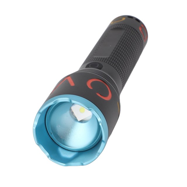 Linterna De Mano, Linterna LED Con Revestimiento De Tira Fluorescente Colorida De aleación De Aluminio Para Senderismo