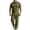 Army Green1, variant on Men's 2 Piece Outfits Solid Color Short Sleeve Button down Collared Shirts and Elastic Waist Pants Set Cotton Linen Casual Sets