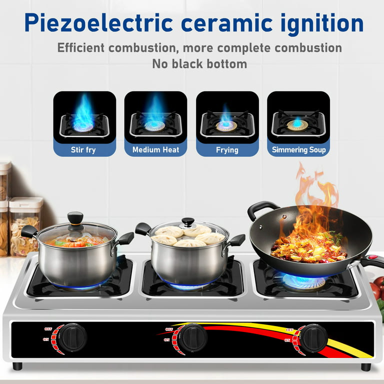 Buy Wholesale China Cooking Appliances Portable Tempered Glass 2 Burner  Table Camping Kitchen Gas Stove Burning Gas & Kitchen Burning Gas at USD  19.83