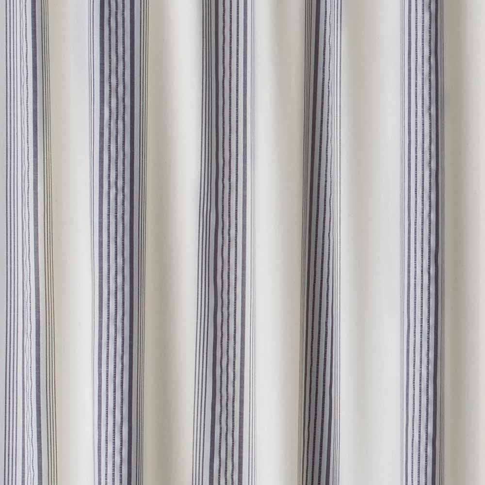 Indigo Farmhouse Stripe Light Filtering Curtain Panel, 50x95, 1 Pack