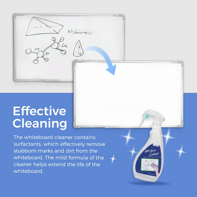 LOUKIN Non-Toxic Whiteboard Cleaner, 17oz Dry Erase Board Cleaner, Low-Odor  Whiteboard Cleaning Spray with Cloths(6-Pack) 