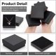 thumbnail image 4 of Paquete de 24 cajas de regalo negras para joyería, de 7 x 7 x 3 cm, de cartón kraft con esponja para collares, pendientes, anillos y pulseras., 4 of 6