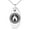 Silver, variant on Stainless Steel Fire Element Rune Engraved Small Oval Charm Pendant Necklace