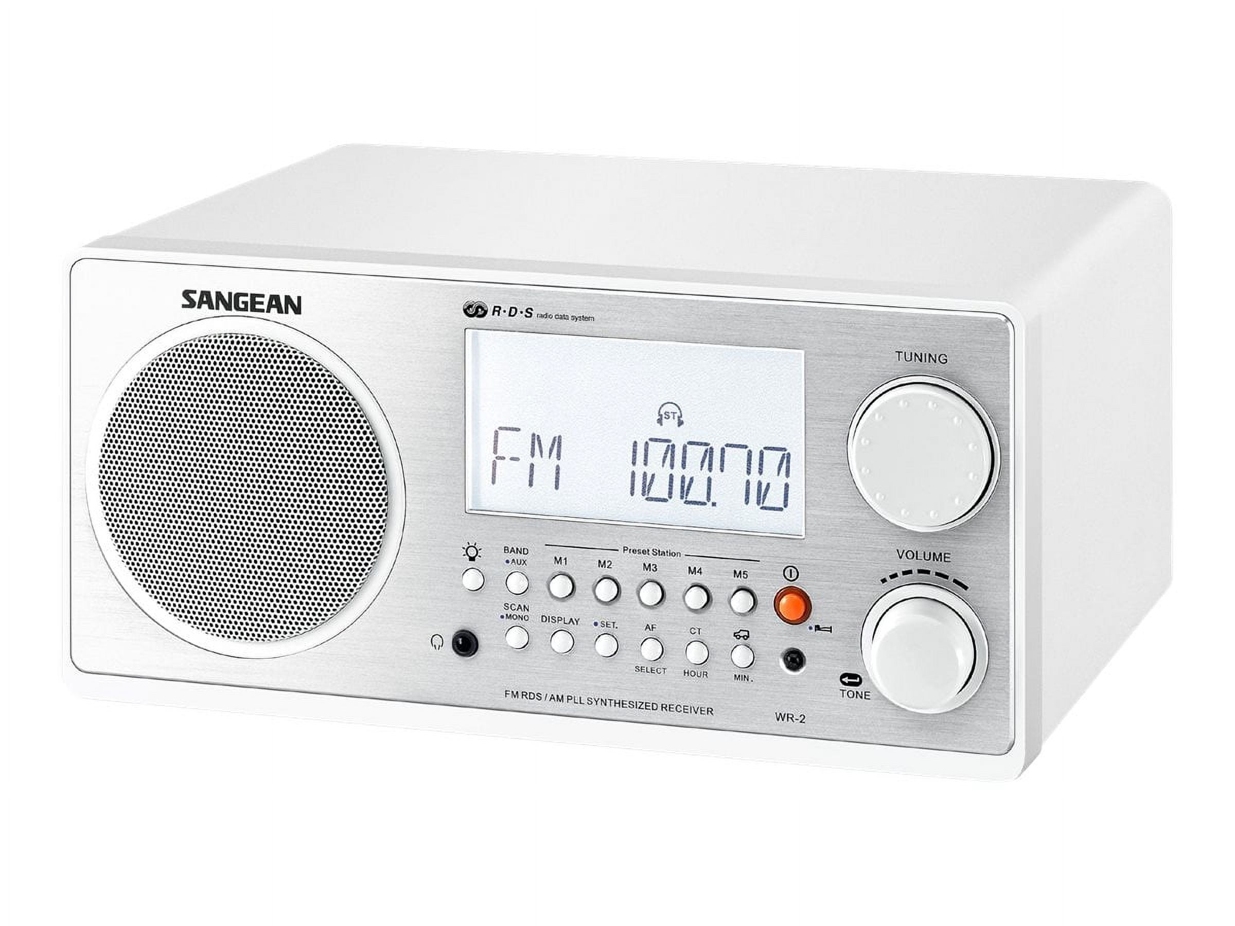 SANGEAN WR-2 WHITE TABLE TOP RADIO