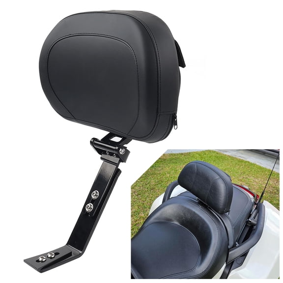 NS 1 Pc leather Rider Mount Kit Adjustable Driver Backrest Sissy Bars Black for Spyder F3 F3-L F3-S F3-T 15-2025