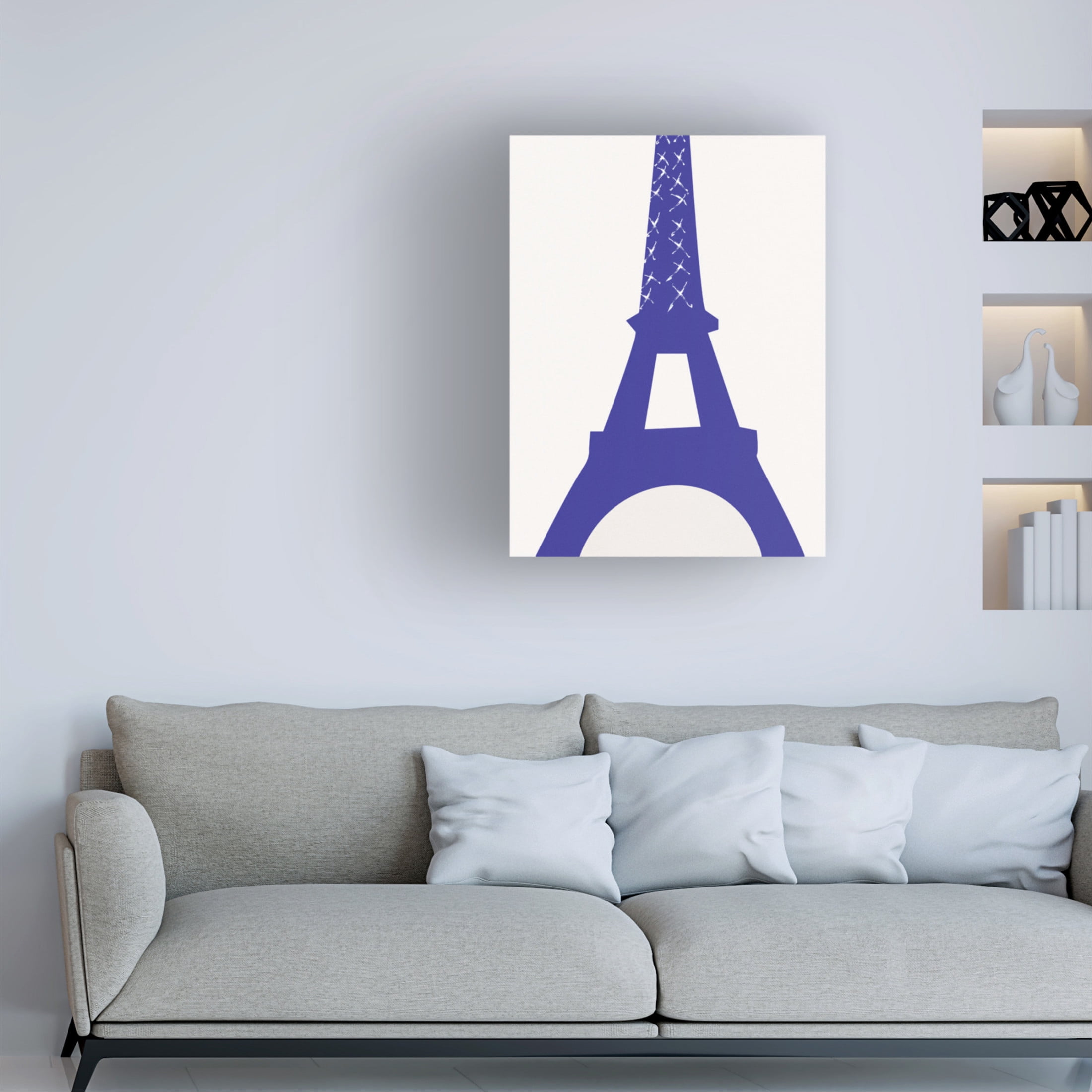 Trademark Fine Art Pictufy Studio II Eiffel Bleu Canvas Wall Art