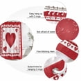 thumbnail image 6 of Valentines Waterproof Fabric Shower Curtain, Romantic Red Lips Love Heart Waterproof Fabric Shower Curtain for Bathroom Curtains Bathtubs Hotel Washable Shower Curtains with 12 Hooks Long 72x78in, 6 of 8