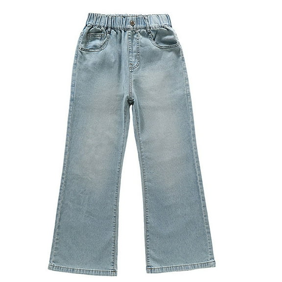 JLMSPLWG Elastic Waist Jeans Ripped Jeans for Teens 3t Jeans Girls Plus Size Flare Pants Cargo Pants for Boys Camo Pants Gift Ideas, Blue 11-12 Years