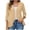 Khaki#01, variant on Women's Open Front Cardigan Ruffled Hem 3/4 Sleeve Knit Shrug Lightweight Casual Layering Jacket for Ladies Cardigans Khaki,S