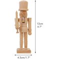 thumbnail image 2 of Ensemble de 6 Pcs 12cm Ornements Casse-Noisette de Noël Personnage Casse-Noisette en Bois Jouet Soldier Figurine en Bois Jouet de Peinture, 2 of 7